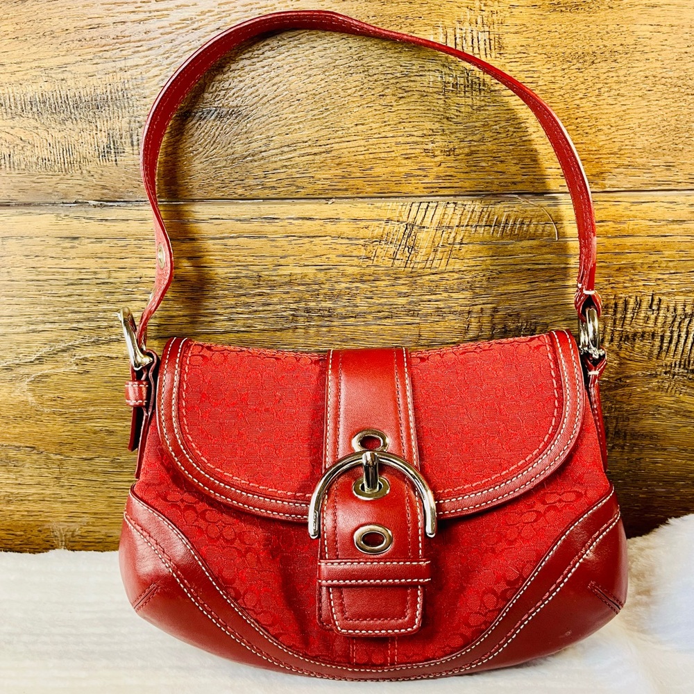 Red Soho Flap COACH Handbag
